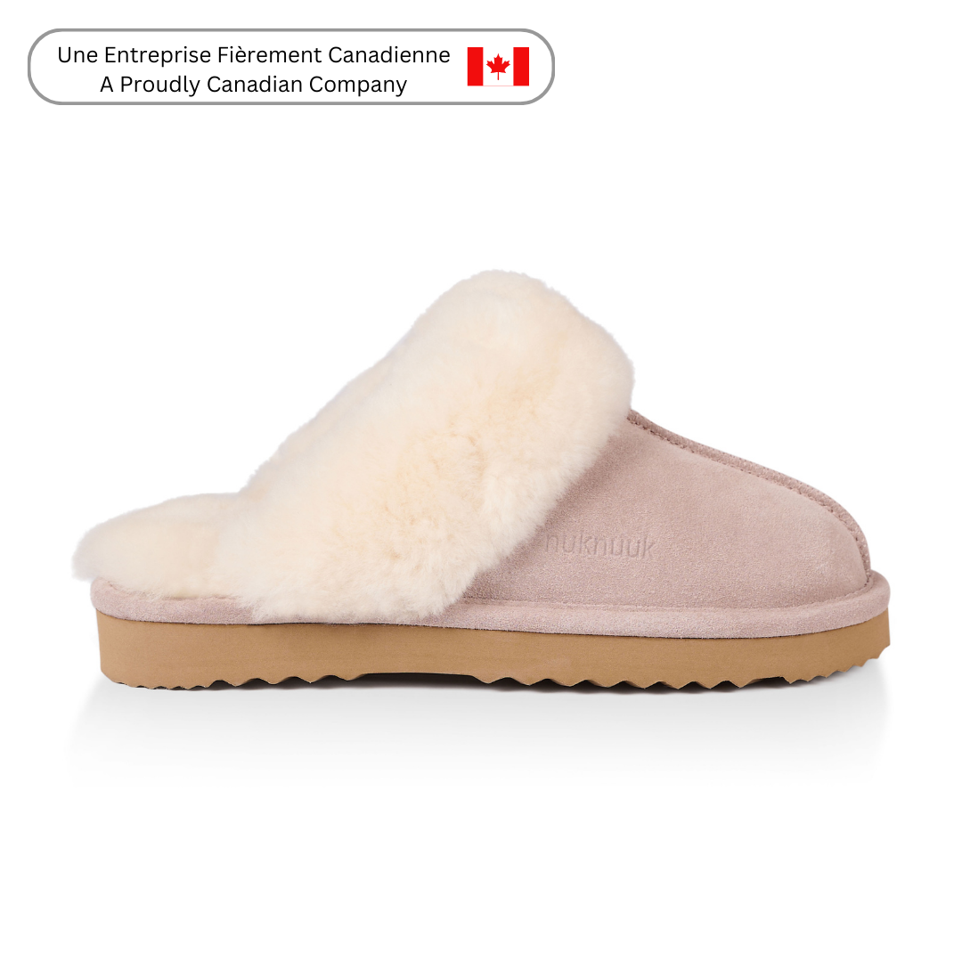 Harlow Women's Fuzzy House Slippers - Soft Indoor Slides with Memory Foam, Dusty Pink - Cozy Comfort for Relaxing at Home, Lounging & Cold Weather Wear
