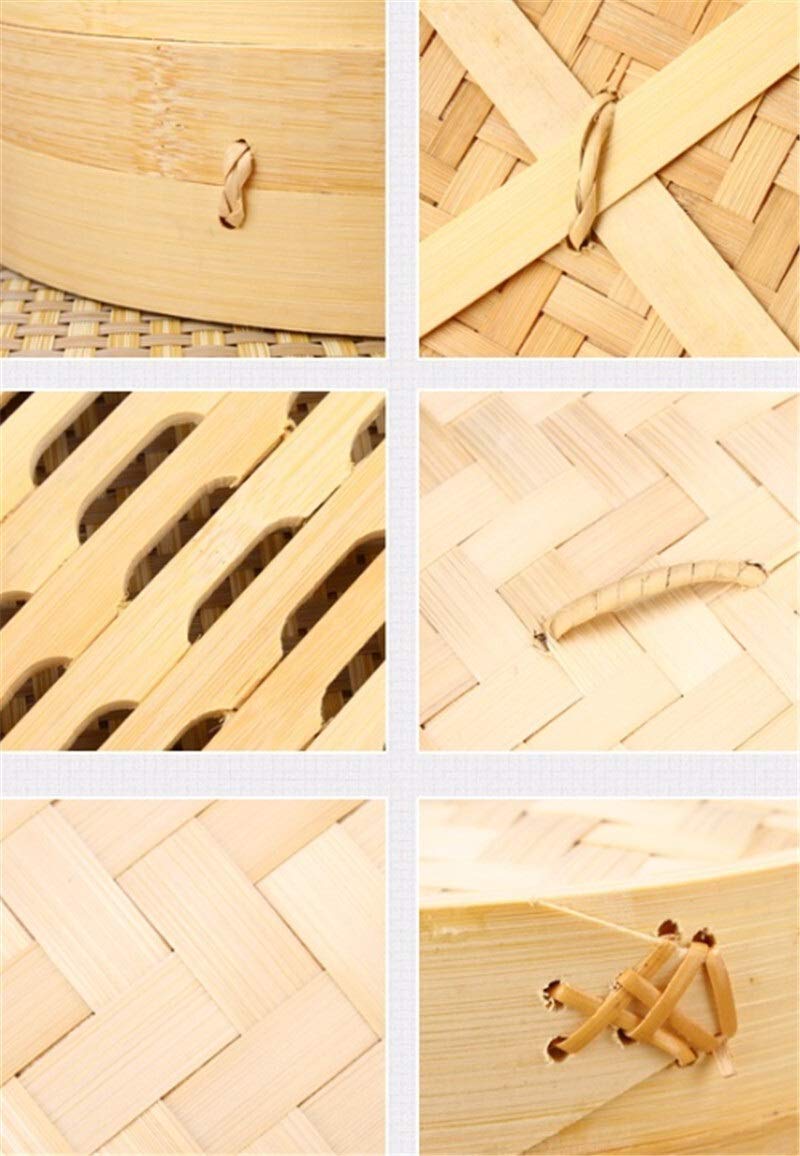 Premium Bamboo Steamer Set - 30cm for Fish, Rice, Vegetables & Snacks | Natural Cooking Basket with Lid | Healthy Asian Kitchen Cookware | Perfect for Dim Sum, Sushi & Meal Prep