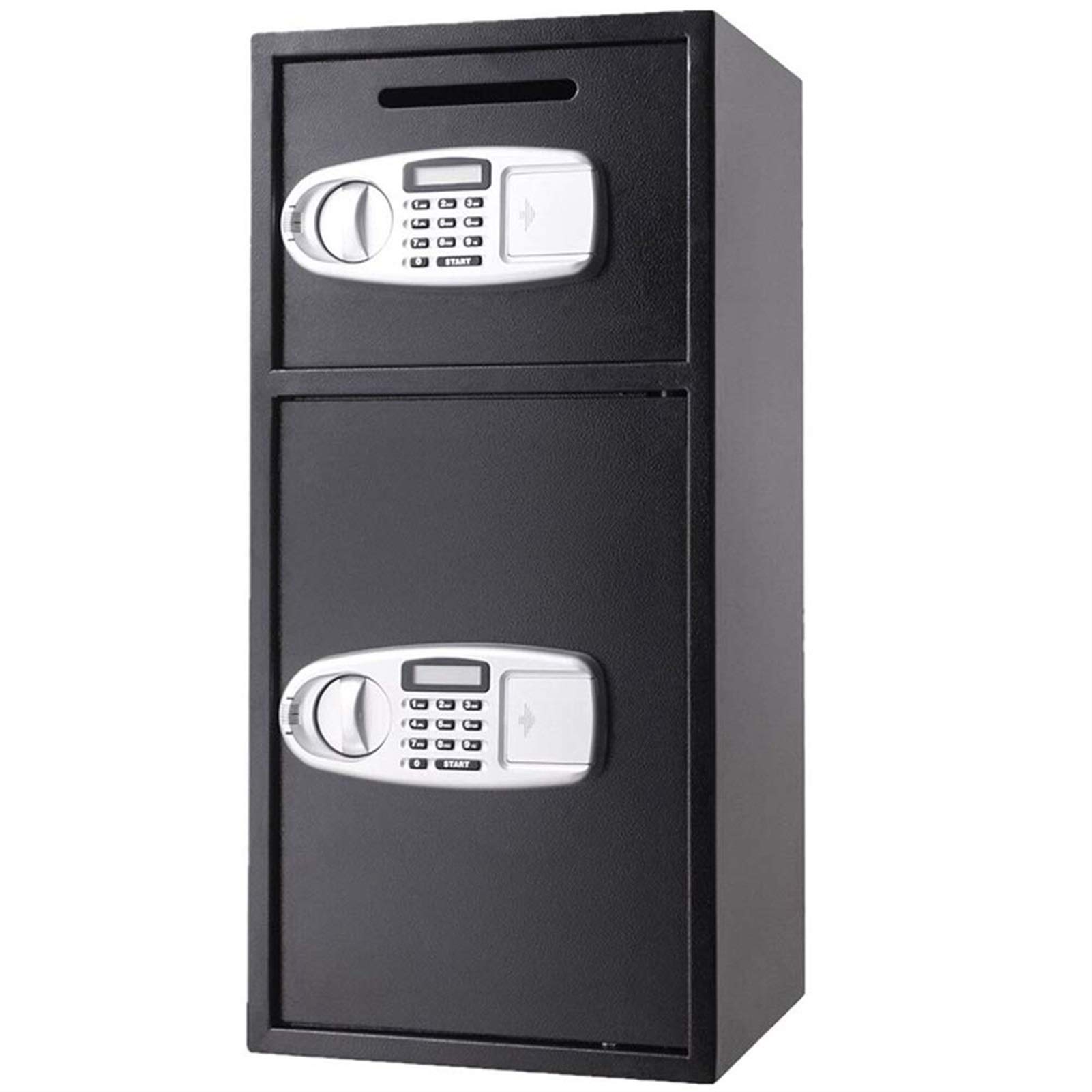 Digital Security Safe Box with Keypad Lock - Fireproof Steel Home & Office Safe for Jewelry, Gun, Cash Storage - Ideal for Home, Hotel, Business & Wall Cabinet Use