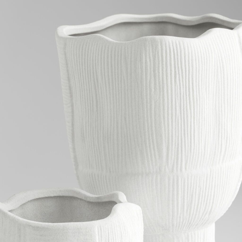 Cyan Design 11468 Astraea Vase - Elegant White Ceramic Flower Vase for Home Decor, Wedding Centerpieces & Tabletop Display