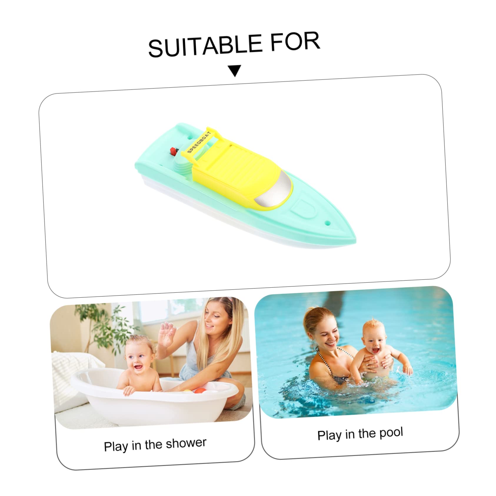 **WESIEVYA Kids Speed Boat Toy - Floating Plastic Swimming Pool & Bath Toys for Toddlers 2-4 Years Old - Fun Water Play for Pools, Bathtubs & Outdoor Activities**