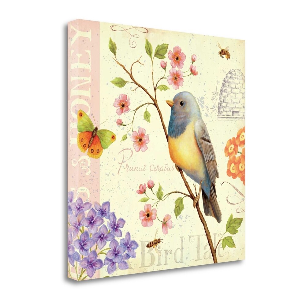 Birds And Bees I By Daphne Brissonnet - Premium Giclee Print on Gallery Wrap Canvas Wall Art - Perfect for Living Room, Bedroom & Office Decor