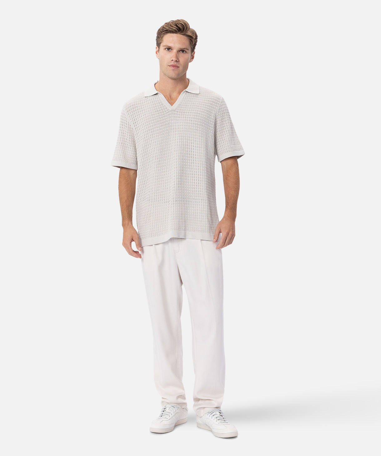Premium Nunez Polo Shirt for Men - Classic Stone Color - Comfortable & Stylish Casual Wear for Work, Golf & Outdoor Activities