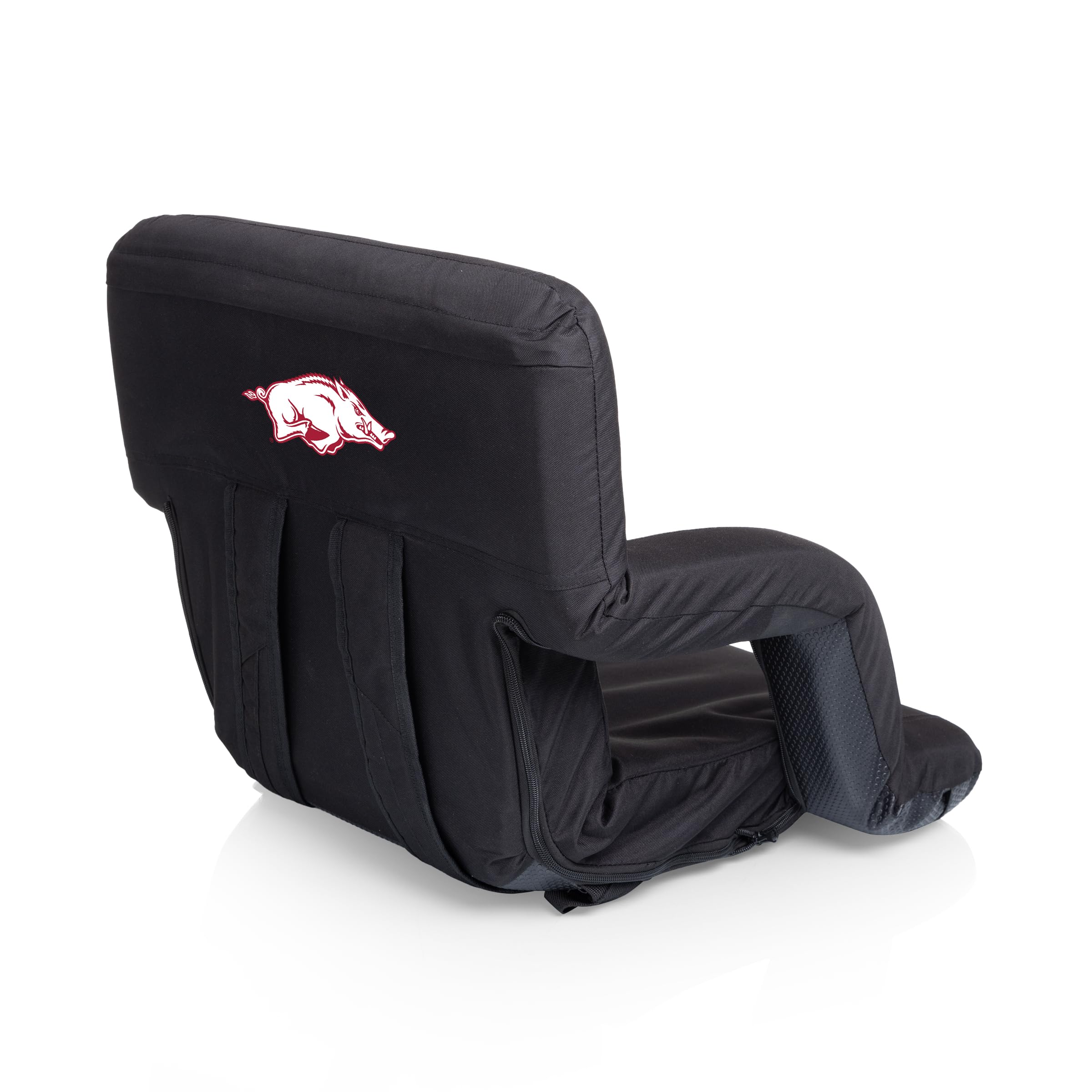 PICNIC TIME NCAA Ventura Reclining Stadium Chair - Portable Back Support Bleacher Seat for Football Games, Beach, Camping & Outdoor Events - Comfortable Floor Chair with Adjustable Recline