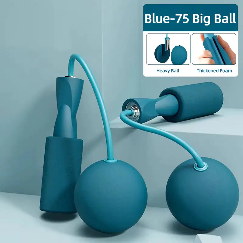 Wireless Jump Rope with Weighted Balls - Adjustable Smart Skipping Rope for Home Gym, Cardio Workout & Fitness Training - Perfect for Indoor Exercise, Weight Loss & CrossFit Training