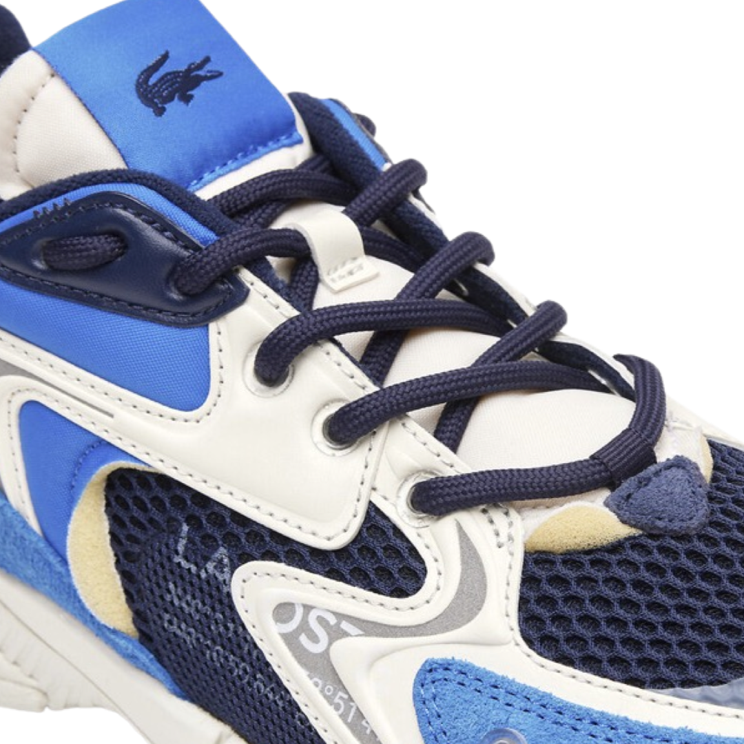 Lacoste Men's L003 NEO 223 Sneakers - White, Royal Blue & Black Athletic Shoes for Running, Gym & Casual Wear