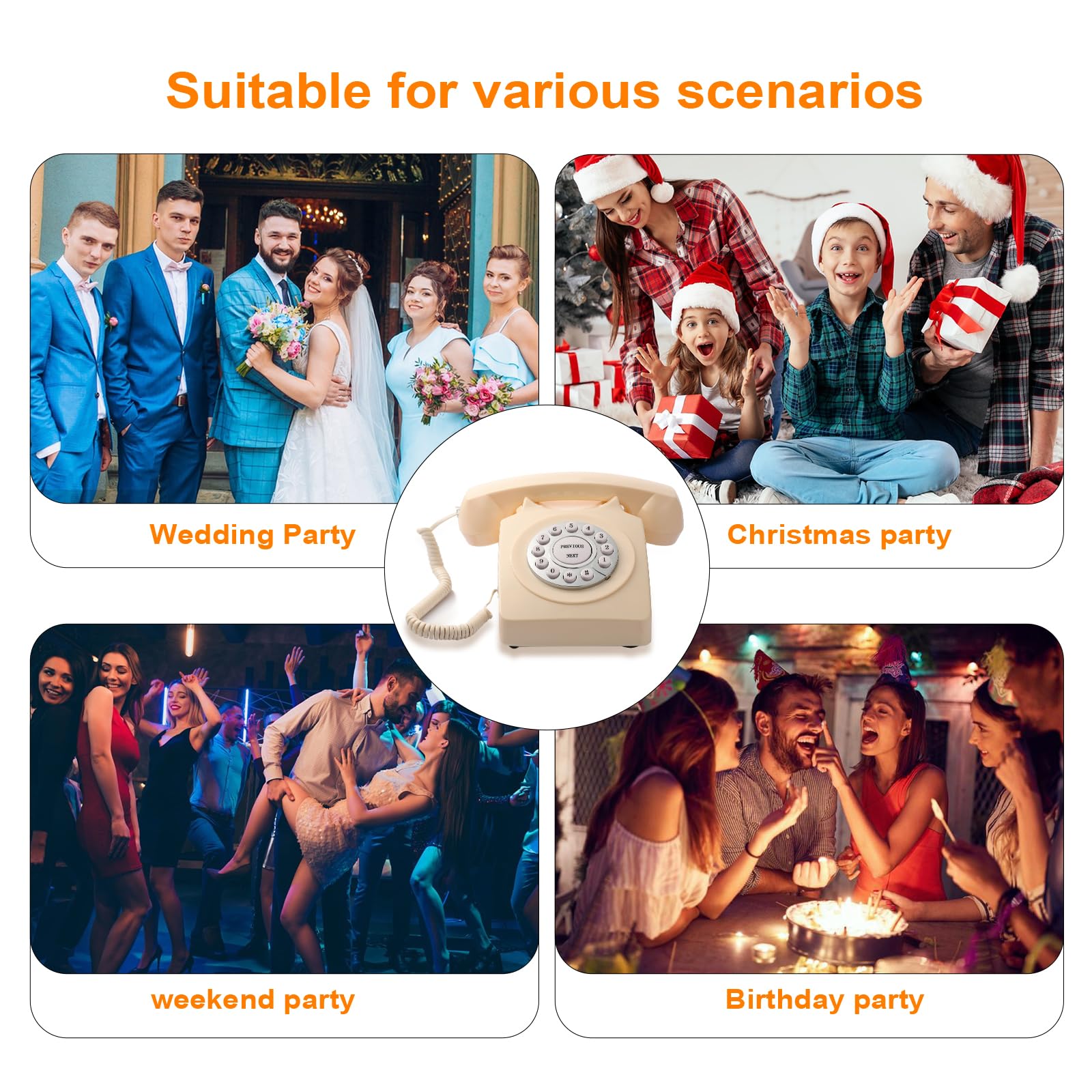 Retro Audio Guest Book for Weddings & Birthdays - Record Voice Messages from Friends & Family - Unique Voicemail Guestbook to Preserve Special Blessings - Perfect for Wedding Receptions, Anniversary Parties & Special Events