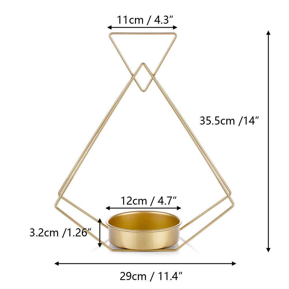 NUPTIO 10-Piece Gold Geometric Metal Vases - Elegant Wedding Centerpieces for Tables, Trumpet Vase for Party Decorations | Perfect for Wedding Receptions, Anniversary Celebrations & Home Décor