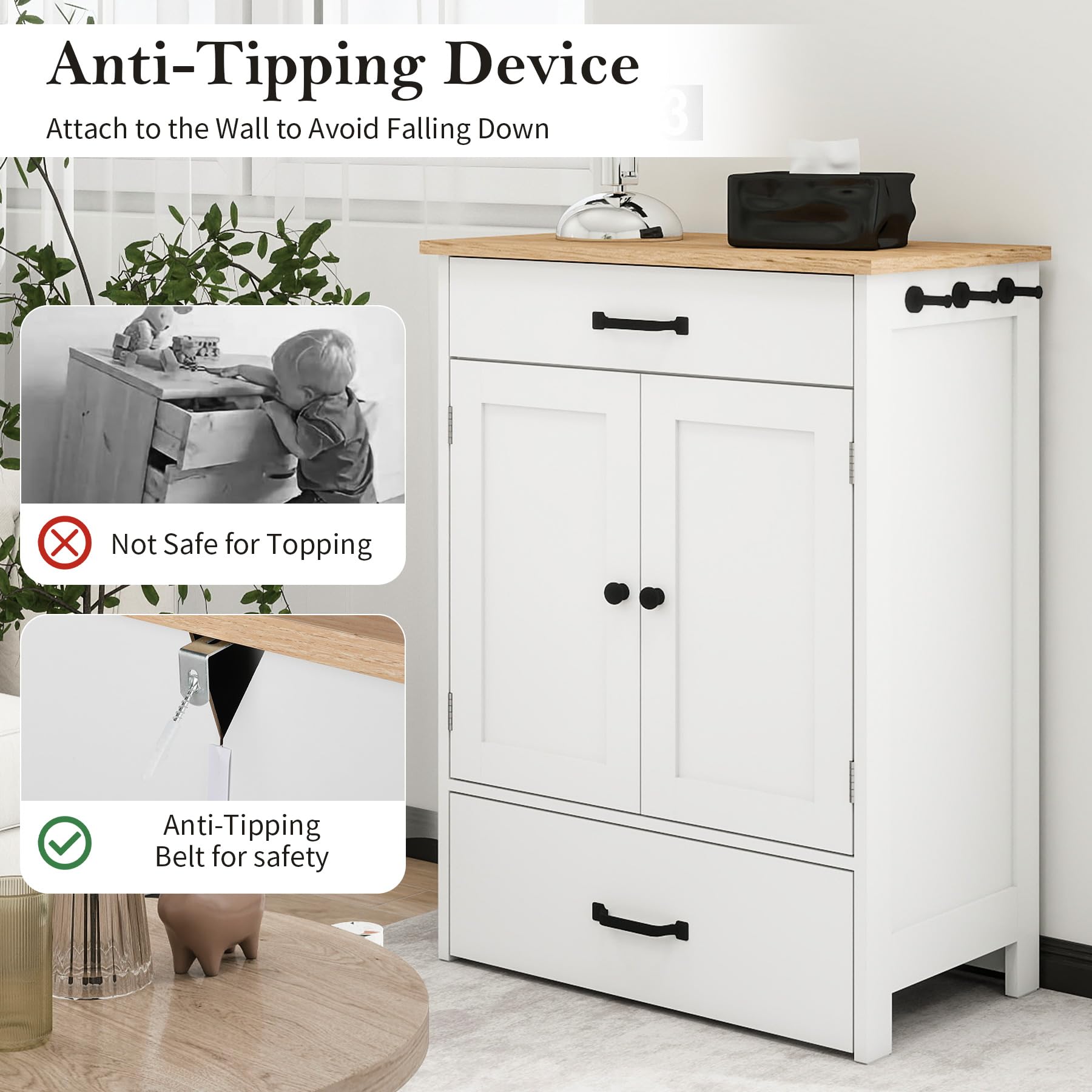 Elevated Dog Bowls with Storage - Adjustable Height Pet Feeding Station & Dog Food Organizer Cabinet - Perfect for Meal Times & Kitchen Organization