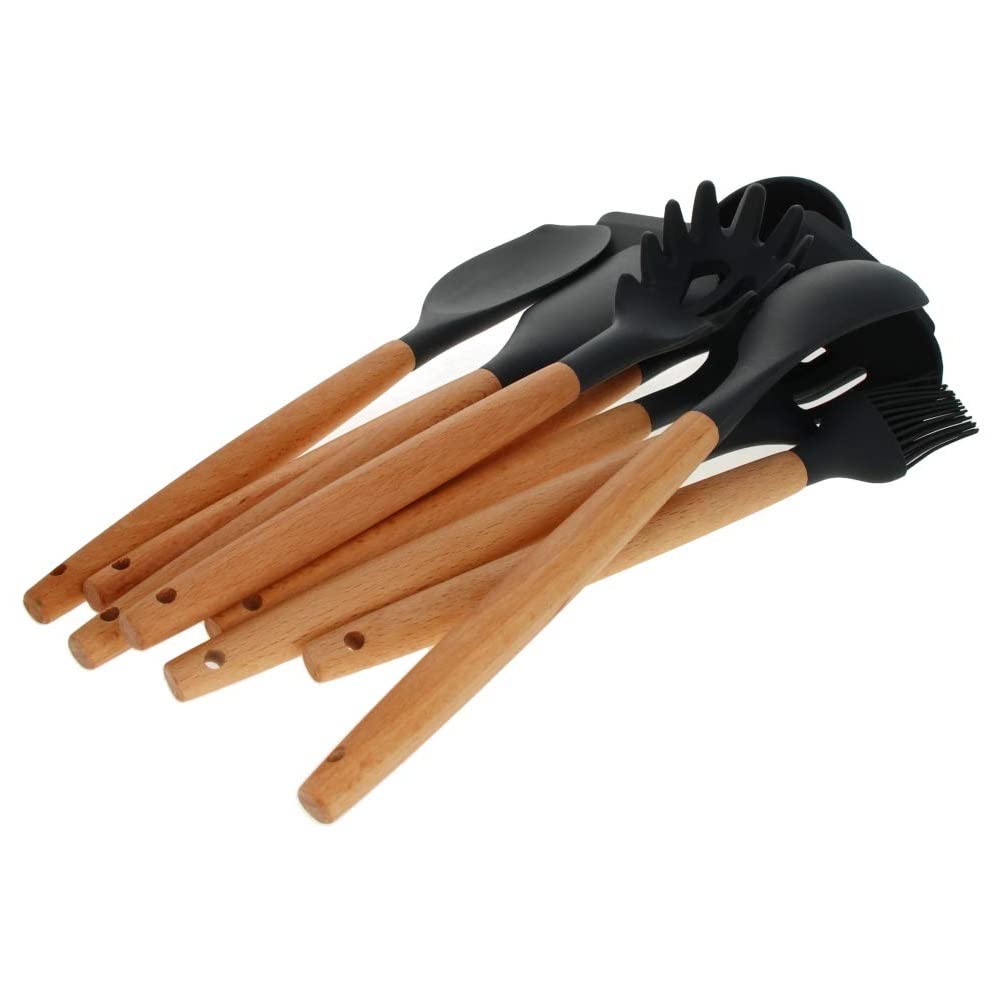 Utoolmart 9-Piece Silicone Kitchen Utensil Set - Non-Stick Cooking Tools, Heat-Resistant Spatula, Spoon & Turner - Perfect for Nonstick Cookware, Baking & Everyday Cooking - Ideal Christmas Gift for Home Chefs