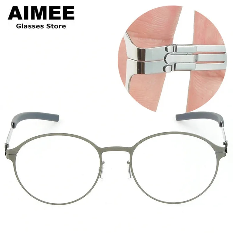 Aimee Women's Full Rim Oval Round Screwless Steel Eyeglasses Frame 1178 - Lightweight & Durable Eyewear for Work, Reading & Fashion Accessories