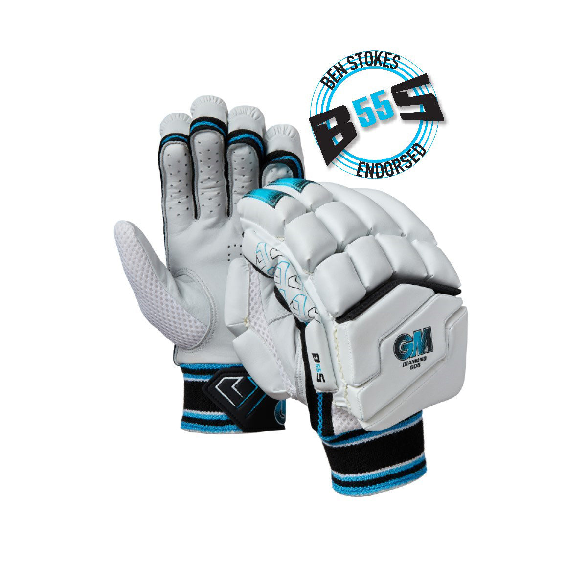 Gunn & Moore Diamond 606 Cricket Batting Gloves - Premium Leather Protection for Cricket Players - Perfect for Practice & Match Play