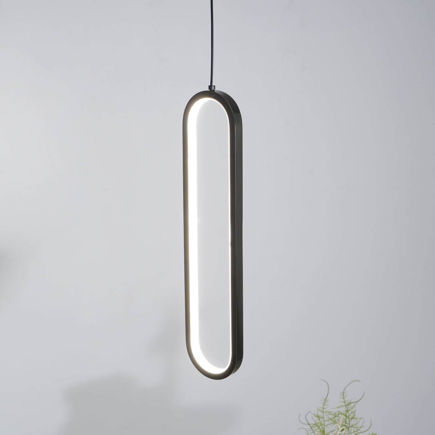 Modern Long Oval LED Pendant Light Fixture - Energy Efficient Hanging Lamp for Kitchen Island, Dining Room & Living Room Decor