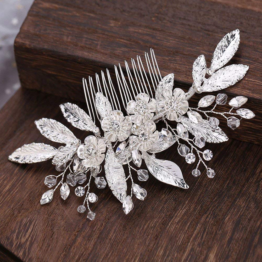 Pearl Bridal Hair Comb with Rhinestones - Wedding Hair Accessory for Women & Girls - Perfect for Brides & Special Occasions