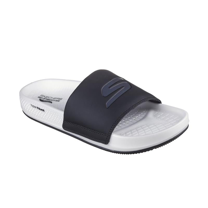 **ARCH FIT HYPER SLIDE Comfortable Slippers for Men & Women - 140470/BKW - Perfect for Indoor, Outdoor, and Travel Use**