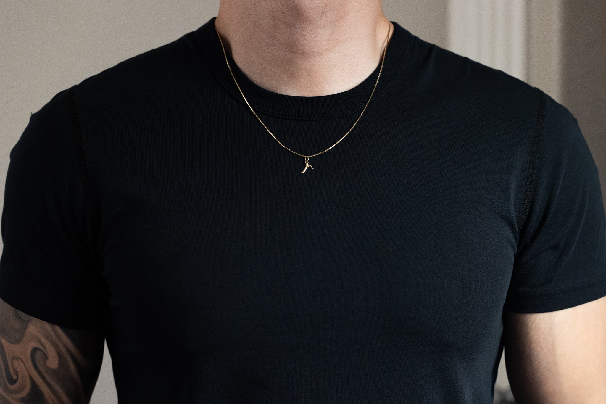 Gold Lowercase Initial 'r' Pendant Necklace - Model YC1060 | Elegant Personalized Jewelry Gift for Women & Girls | Perfect for Birthdays, Anniversaries & Everyday Wear