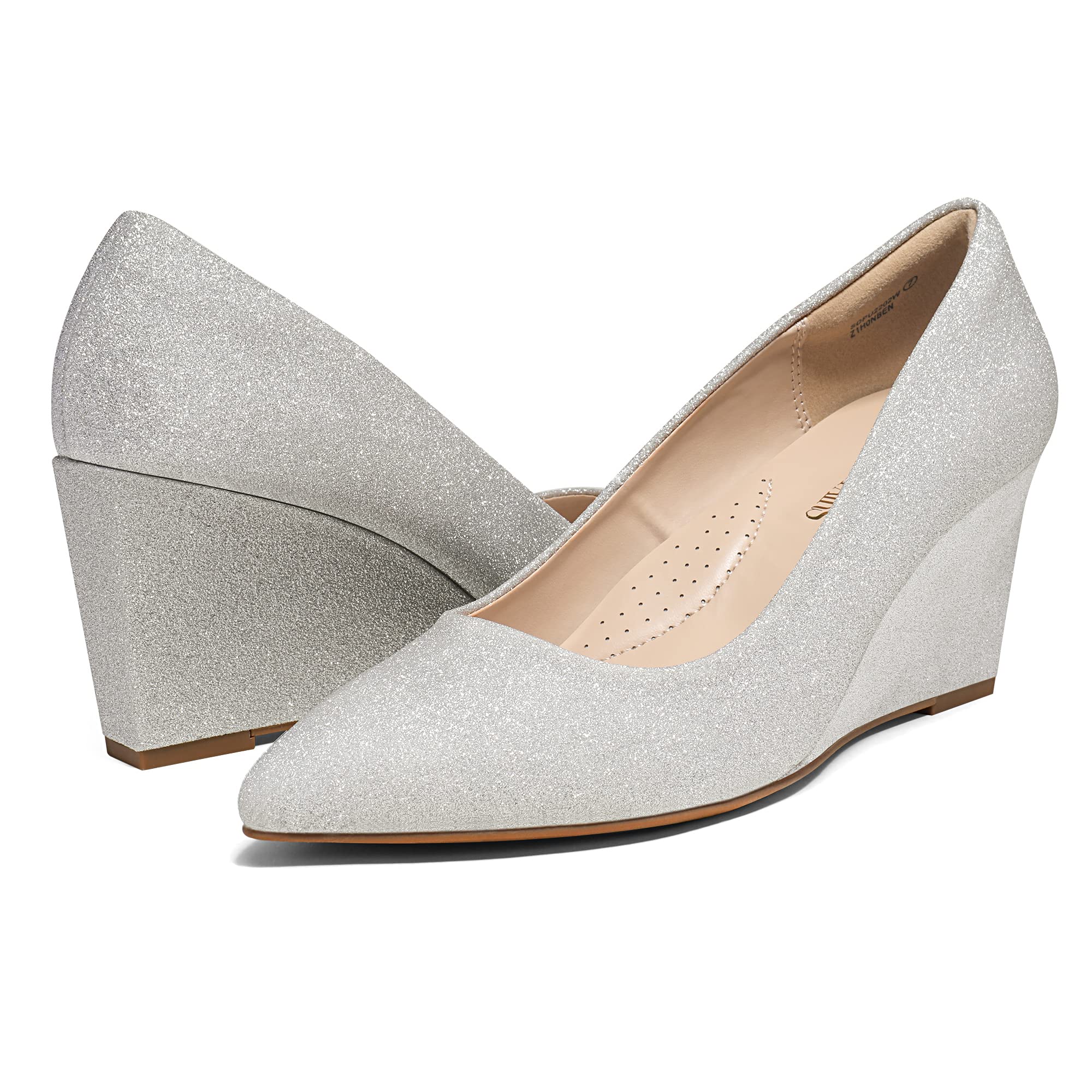 DREAM PAIRS Women's Closed Toe High Heel Wedge Sandals - Pointed Toe Dress Pumps for Wedding, Bride, Party & Office Wear - Comfortable Ladies Dress Shoes for Formal Events & Special Occasions