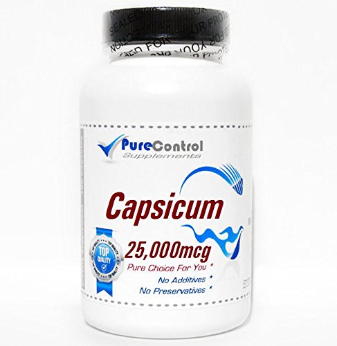 PureControl Supplements Capsicum 25,000mcg (100 Capsules) - Pure Cayenne Pepper Extract for Weight Management & Metabolism Boost - Perfect for Fitness Enthusiasts & Healthy Lifestyle