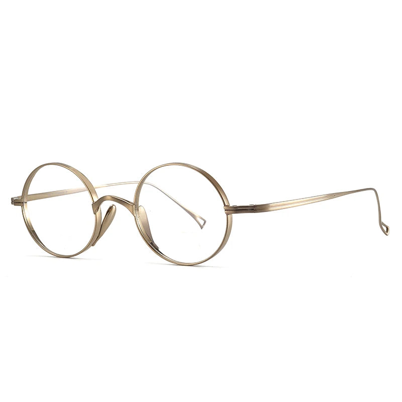 Bclear Unisex Full Rim Round Titanium Eyeglasses 1021 - Lightweight & Durable Frame for Men & Women - Perfect for Reading, Work & Everyday Use