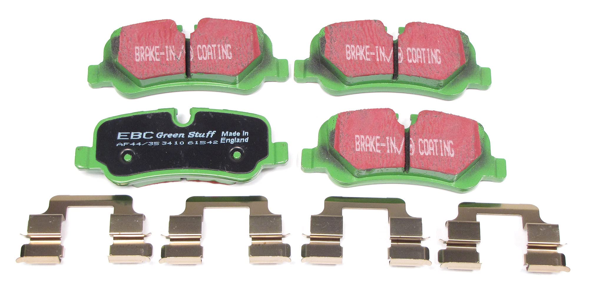 EBC Brakes DP61542 6000 Series Greenstuff Rear Brake Pads Kit with Pins & Clips | High-Performance Braking for Cars, Trucks & SUVs | Perfect for Daily Commuting & Performance Driving
