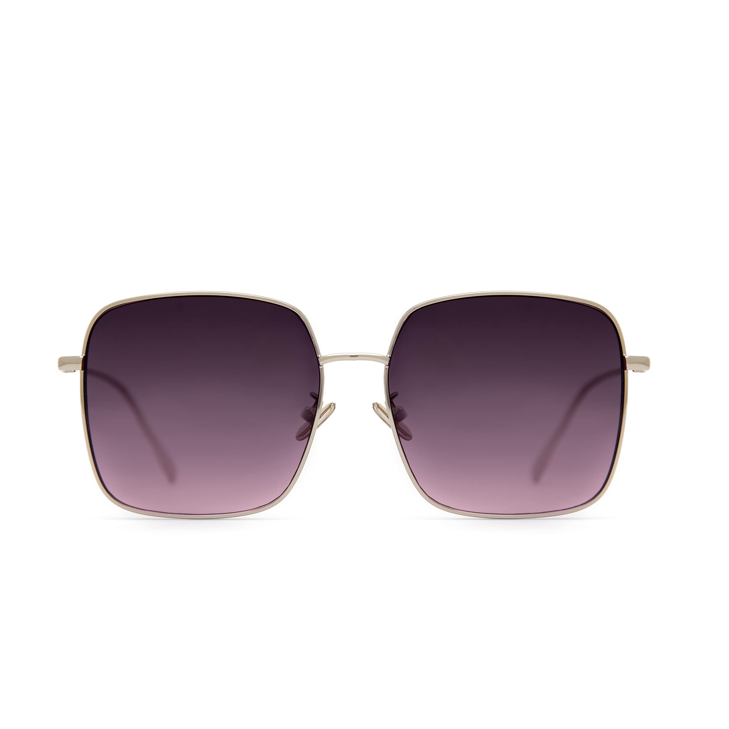 EVEE Square Oversized Sunglasses for Women - UV Protection, Flat Lenses & Metal Frame (Kelly) - Perfect for Driving, Beach & Fashion Accessories