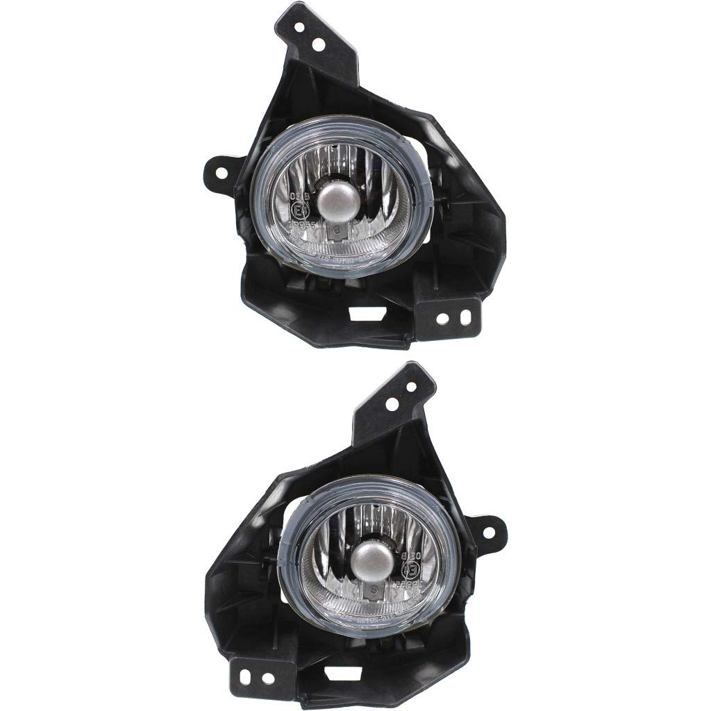 Mazda 2 Fog Lights Pair for 2011-2014 Models - Driver & Passenger Side Round Front Lights MA2592121 + MA2593121 | DR6151690A + DR6151680A | Perfect for Night Driving and Foggy Conditions