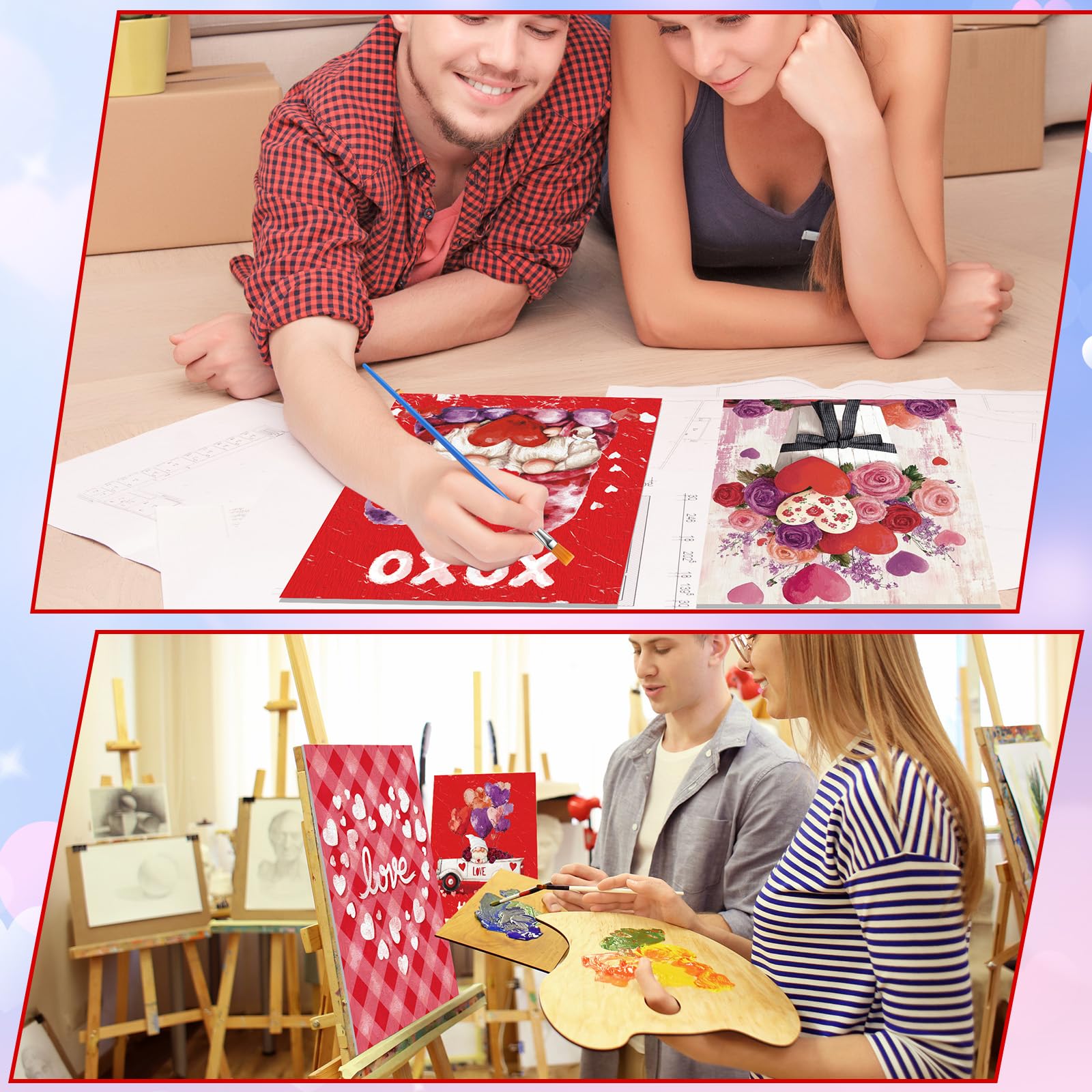12 Pack Pre-Drawn Canvas for Painting - 8