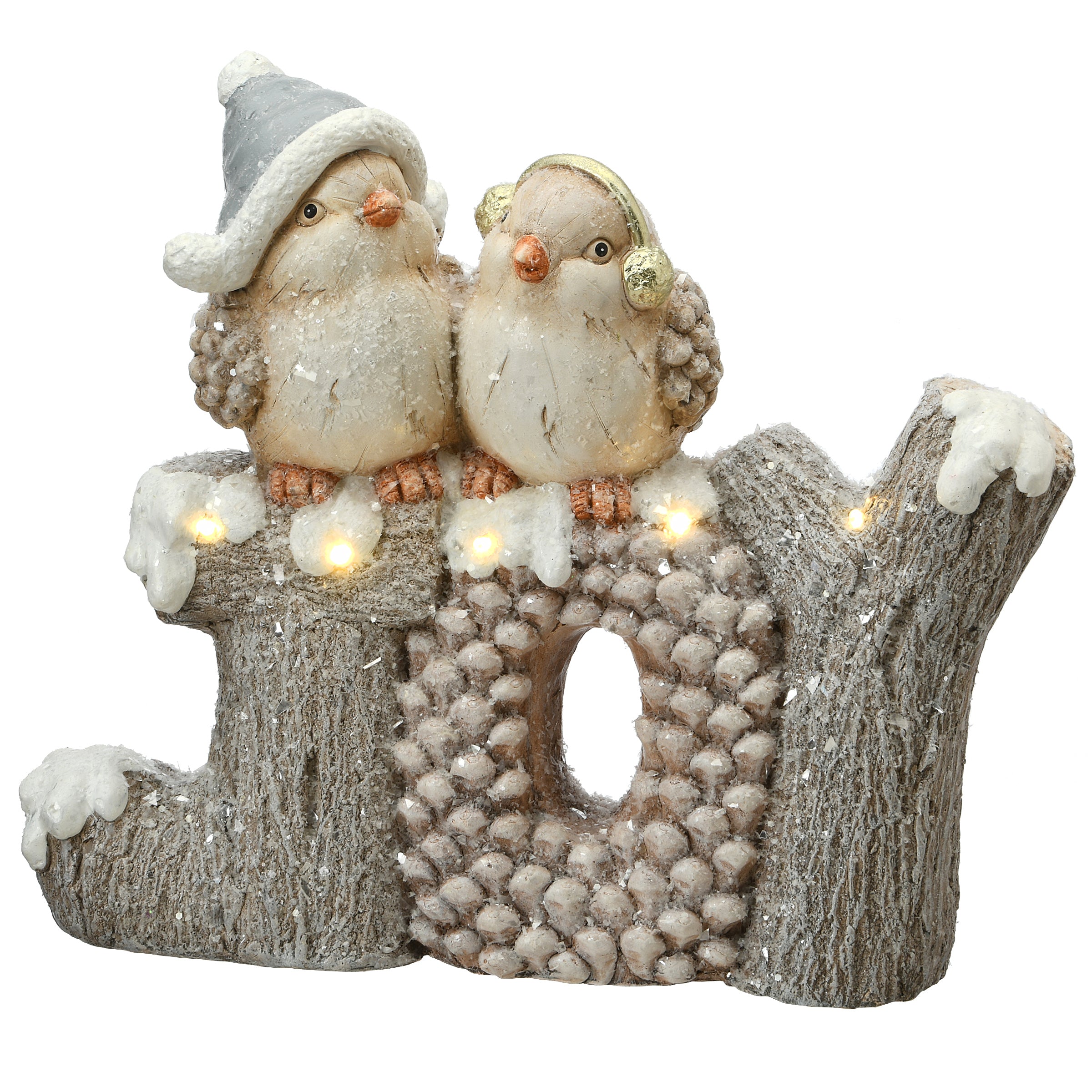 16 Inch Prelit Artificial Christmas Tree with Bird Figurines - Perfect for Holiday Home Decor and Festive Celebrations