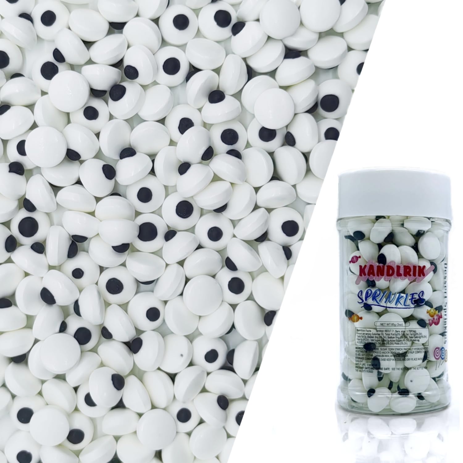 10mm Small Edible Candy Eyes - Decorating Eyeballs for Halloween, Cakes, Cookies, Ice Cream & Cupcakes (3OZ) - Perfect for Baking, Party Treats & Dessert Toppers