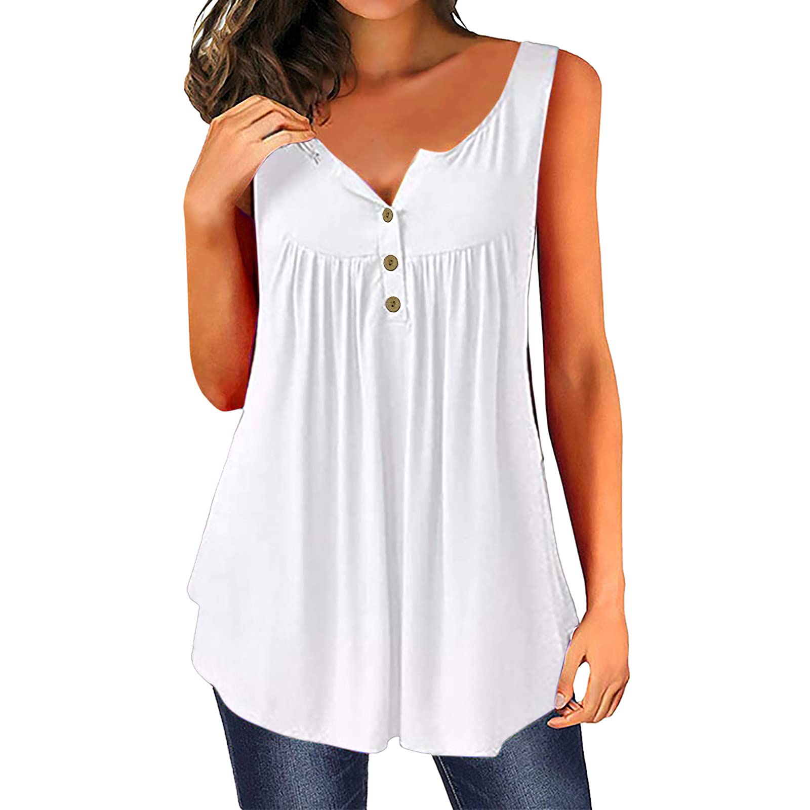 Women's Sleeveless Casual Tops - Stylish Athletic Shirts & Tunics for Women & Toddler Girls | Perfect for Workout, Summer Outfits & Bedroom Wear