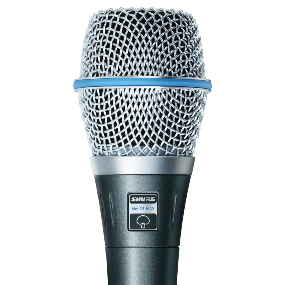 Shure BETA 87A Professional Vocal Handheld Microphone - Cardioid Condenser Mic for Live Performances, Studio Recording & Podcasting