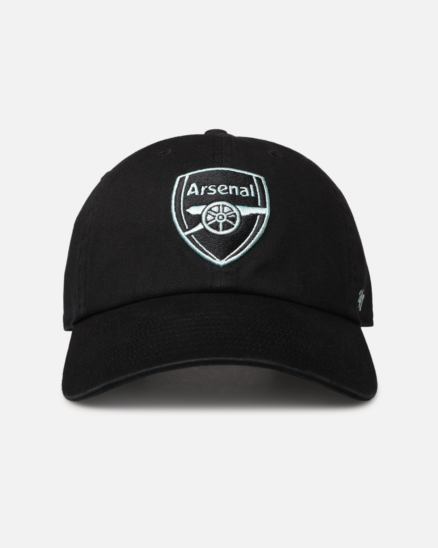 47 Brand Arsenal 47 Clean Up Strapback Cap - Black/Turquoise Adjustable Baseball Hat for Men & Women - Perfect for Sports, Casual Wear & Outdoor Activities