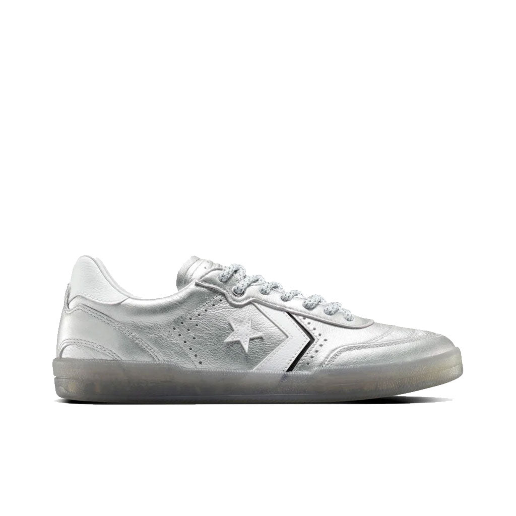 Converse Louie Lopez Pro 2 Leather Skateboarding Shoes for Men - Silver/White/Black Colorway - Durable & Comfortable for Street Skating & Casual Wear