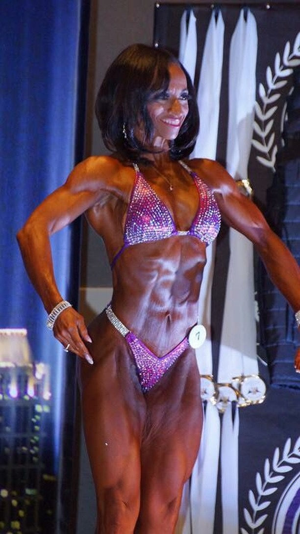 IFBB NPC Competition Bikini Suit - Stunning Purple Physique & Figure Contest Outfit - Perfect for Bodybuilding, Fitness & Stage Performances