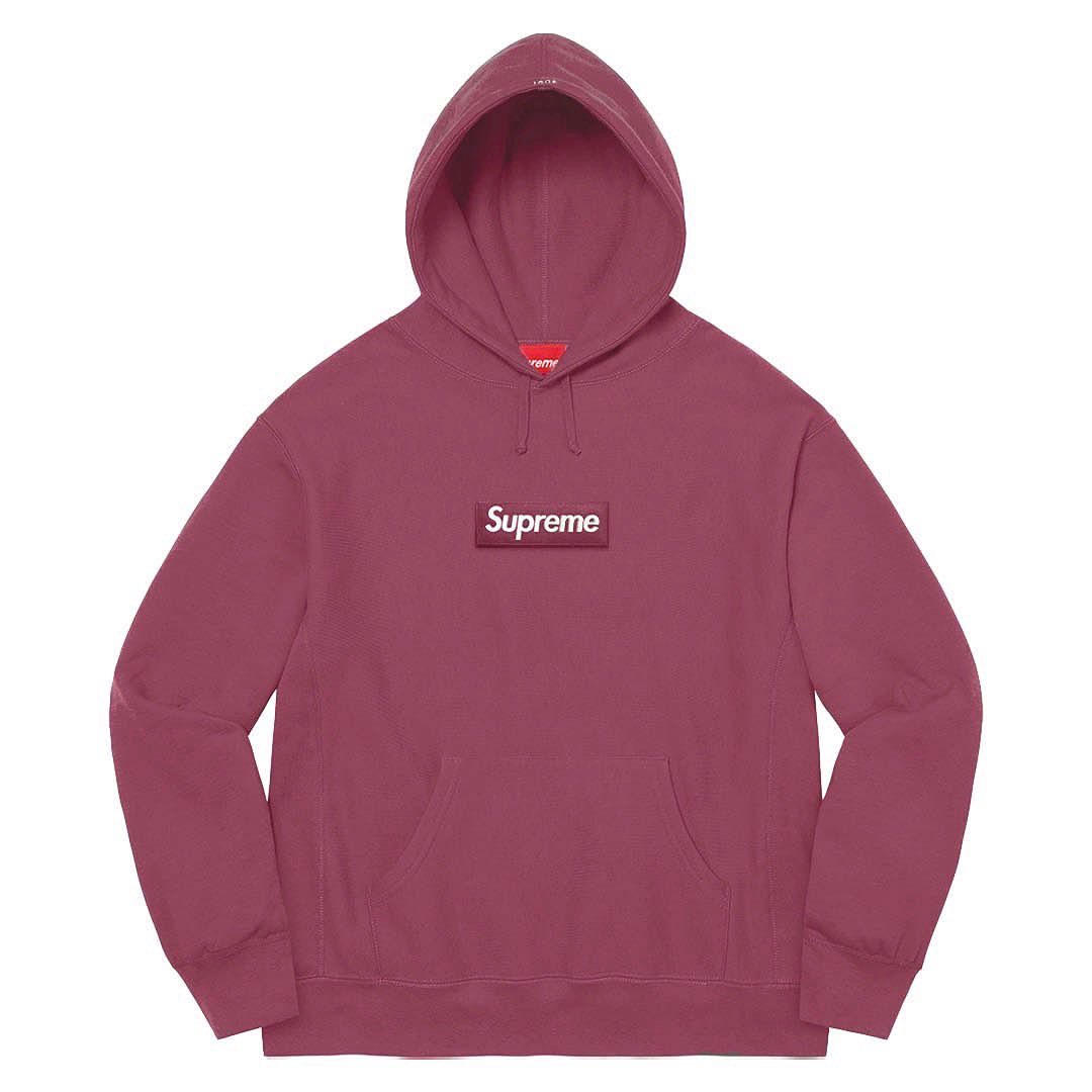 Supreme Box Logo Hooded Sweatshirt - Plum Color Streetwear Hoodie for Men & Women | Perfect for Casual Outfits, Urban Fashion & Winter Layering