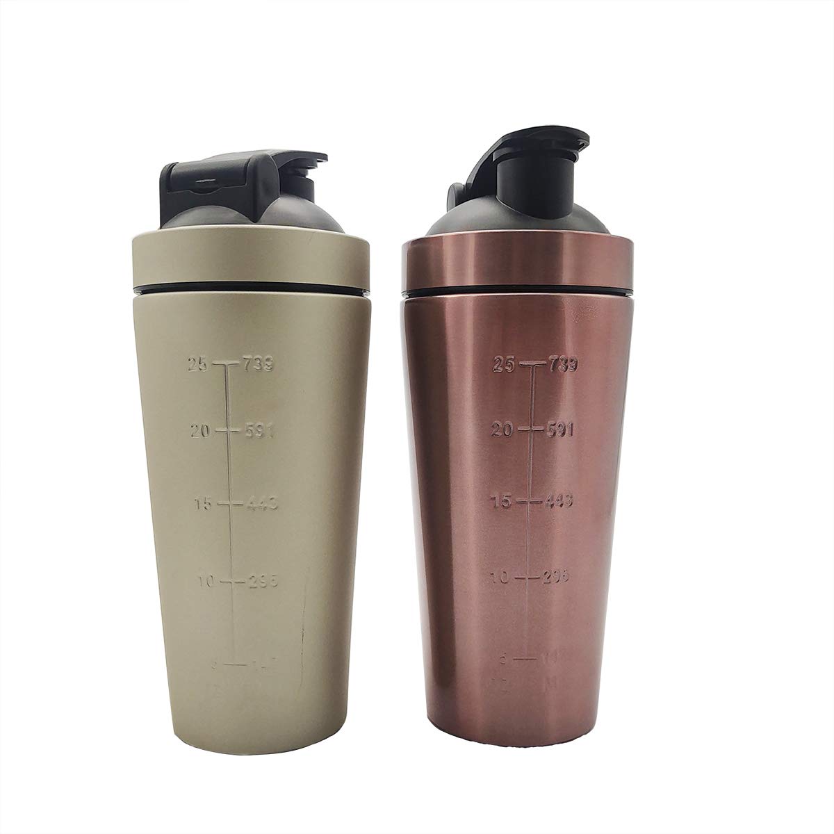 Premium 304 Stainless Steel Protein Shaker Bottle - Leak-Proof Fitness Water Cup for Gym, Workouts & Meal Replacement Shakes (Rose Gold) - Ideal for Bodybuilding, Weight Loss & Post-Workout Recovery