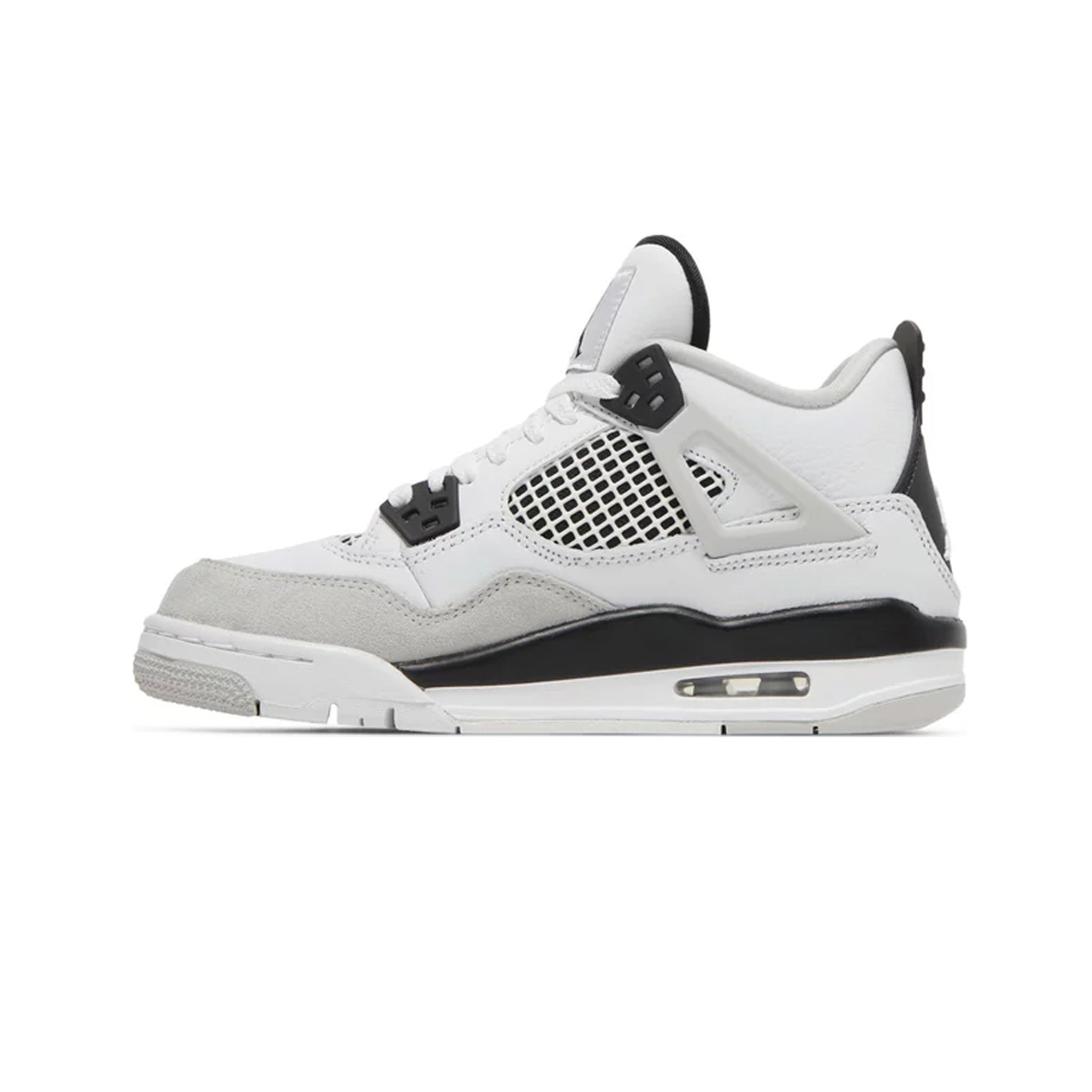Air Jordan 4 Retro 'Military Black' GS Sneakers (2022) - Men's/Women's Basketball Shoes for Casual Wear & Street Style