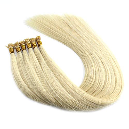 100% Remy Human Hair Extensions 24 Inches Blonde - 100g 1g/s 100s I-Tip Hair Extensions for Length & Volume | Perfect for Daily Styling, Parties & Special Occasions
