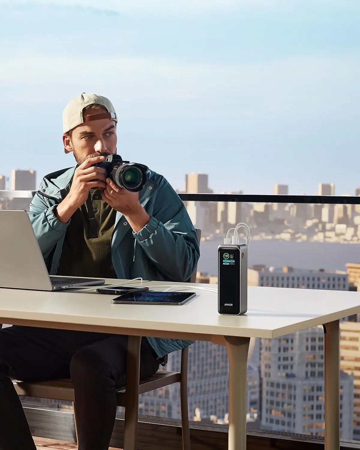 Anker PowerCore 27650mAh Portable Charger with GaNPrime Technology | 250W Fast Charging | 3 USB Ports | for iPhone, Samsung, iPad, Laptop | Perfect for Travel, Camping & Emergency Power Backup