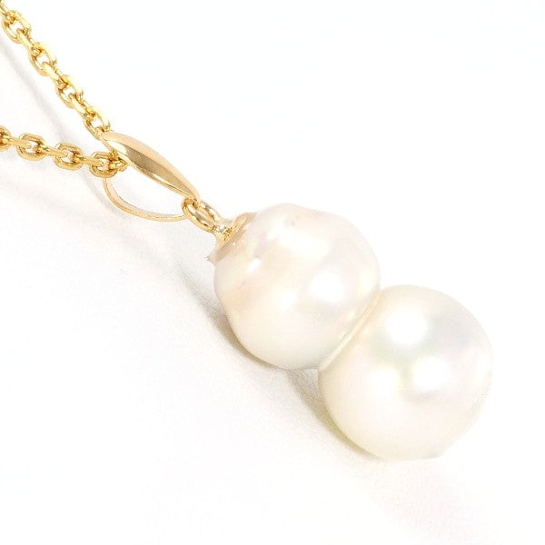 18K Yellow Gold Pearl Necklace for Women - Elegant Bridal Jewelry & Wedding Gift - Perfect for Anniversaries, Prom, and Special Occasions