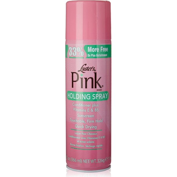 Luster's Pink Hair Holding Spray - Strong Hold Hairspray for All Hair Types - Perfect for Styling, Volume, and Long-Lasting Hold - Salon Quality Hair Spray for Women & Men - Great for Parties, Weddings, and Everyday Use