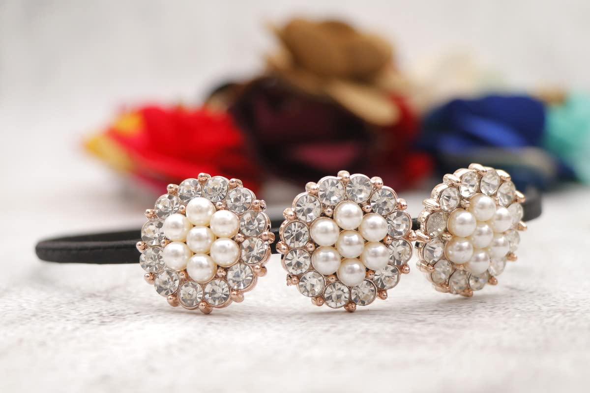 NAVMAV Crystal Hairbands for Kids & Women - Sparkling Rhinestone Headbands for Parties, Weddings & Special Events - Strong Grip Hair Accessories (2 Pack) - Perfect for Bridal Showers, Prom, Pageants & Formal Occasions
