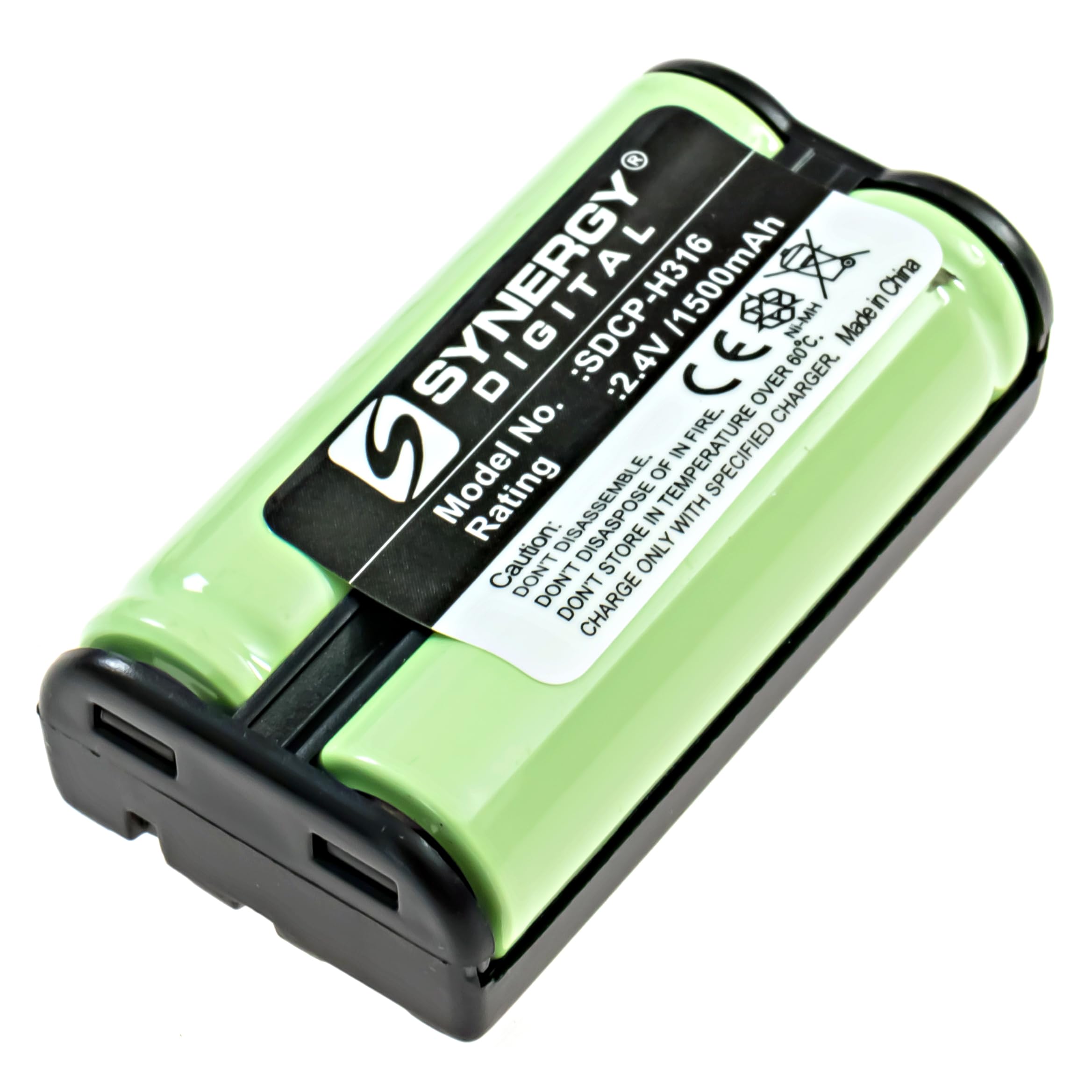 Synergy Digital Rechargeable Ni-MH 2.4V 1500mAh Cordless Phone Batteries - 5-Pack Compatible with Sony 5839 & Panasonic HHR-P546A - Perfect for Home/Office Cordless Phones & Long-Lasting Power Supply