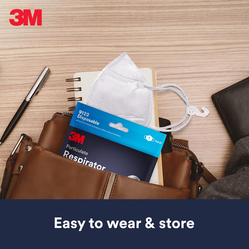 3M 9123 P2 Particulate Respirator - 3 Pack | Dust Mask for Construction, Woodworking & DIY Projects | N95 Equivalent Protection