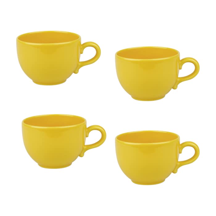 Waechtersbach Fun Factory Jumbo Coffee Mugs Set of 4 - 20oz Large Ceramic Mugs for Tea, Coffee, Cereal & Soup - Colorful Buttercup Tea Cup Collection - Perfect Coffee Gift Set for Home, Office & Kitchen Use