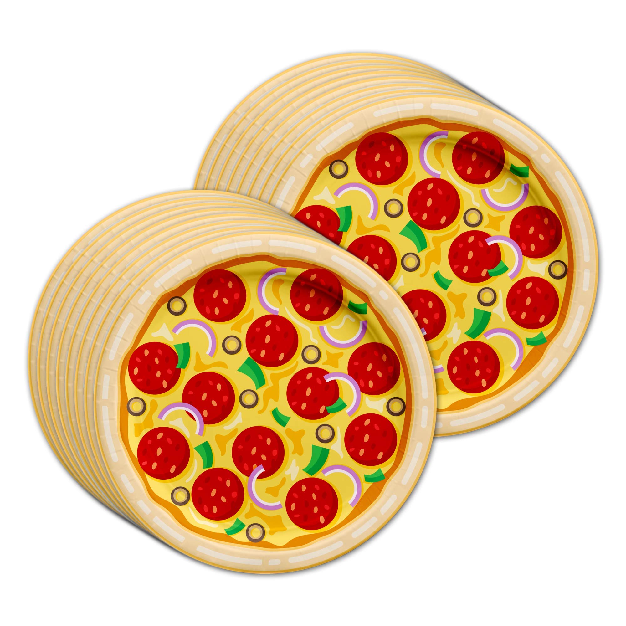 **16-Piece Pizza Themed Birthday Party Supplies Set - Plates, Napkins, Cups & Tableware Kit for Kids & Adults - Perfect for Pizza Parties, Birthdays & Family Gatherings**