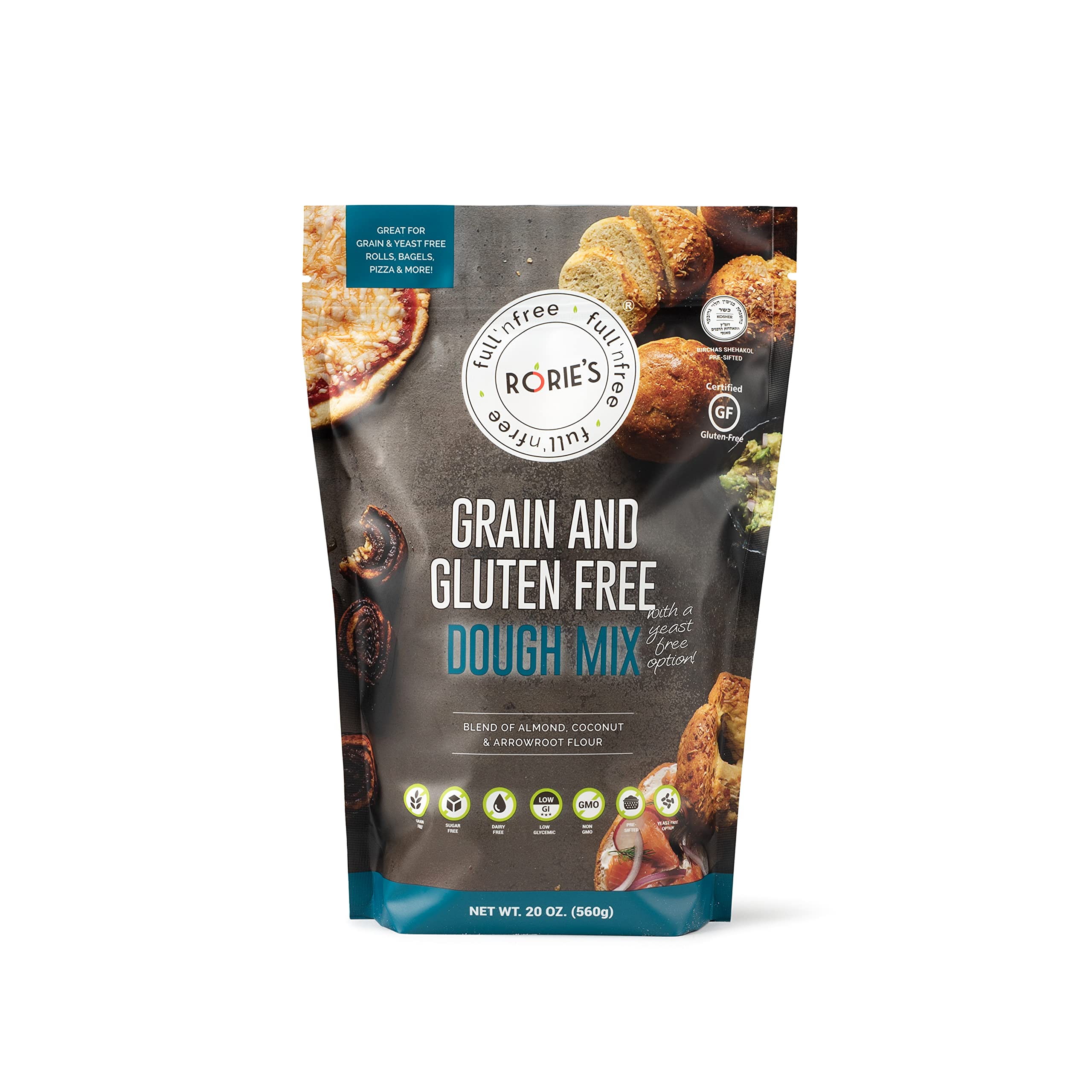 Gluten-Free Dough Mix for Baking - Rories Grain Free All-Purpose Flour Alternative (20 oz) - Perfect for Cookies, Bread & Pizza Crusts