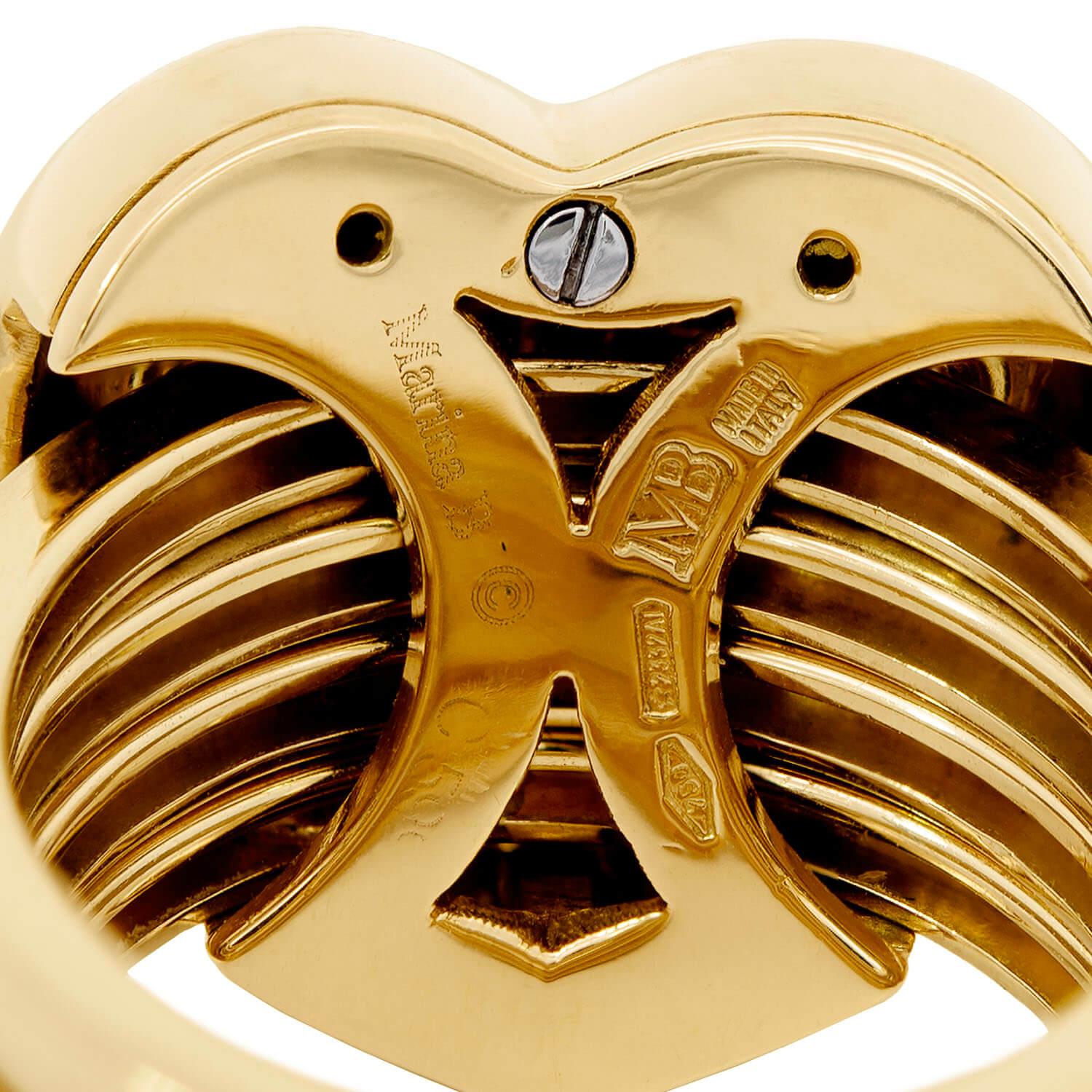 18K Gold Diamond Heart Ring for Women - 0.65ctw Four Band Elegant Jewelry - Perfect for Valentine's Day, Anniversary & Romantic Gifts