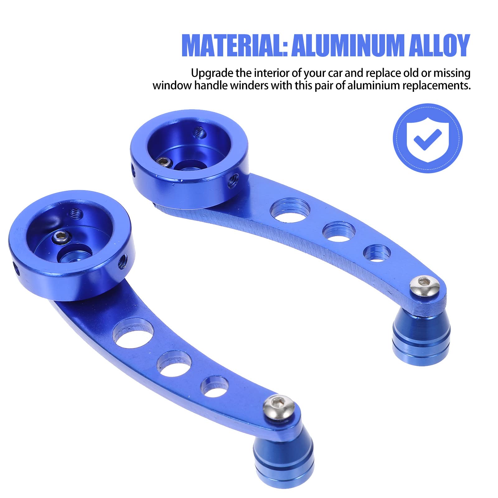 Veemoon Car Window Crank Handle Set - Replacement Window Winder Riser with Mounting Hardware - Universal Fit for Most Vehicles - Durable Blue Car Accessories for Smooth Window Operation