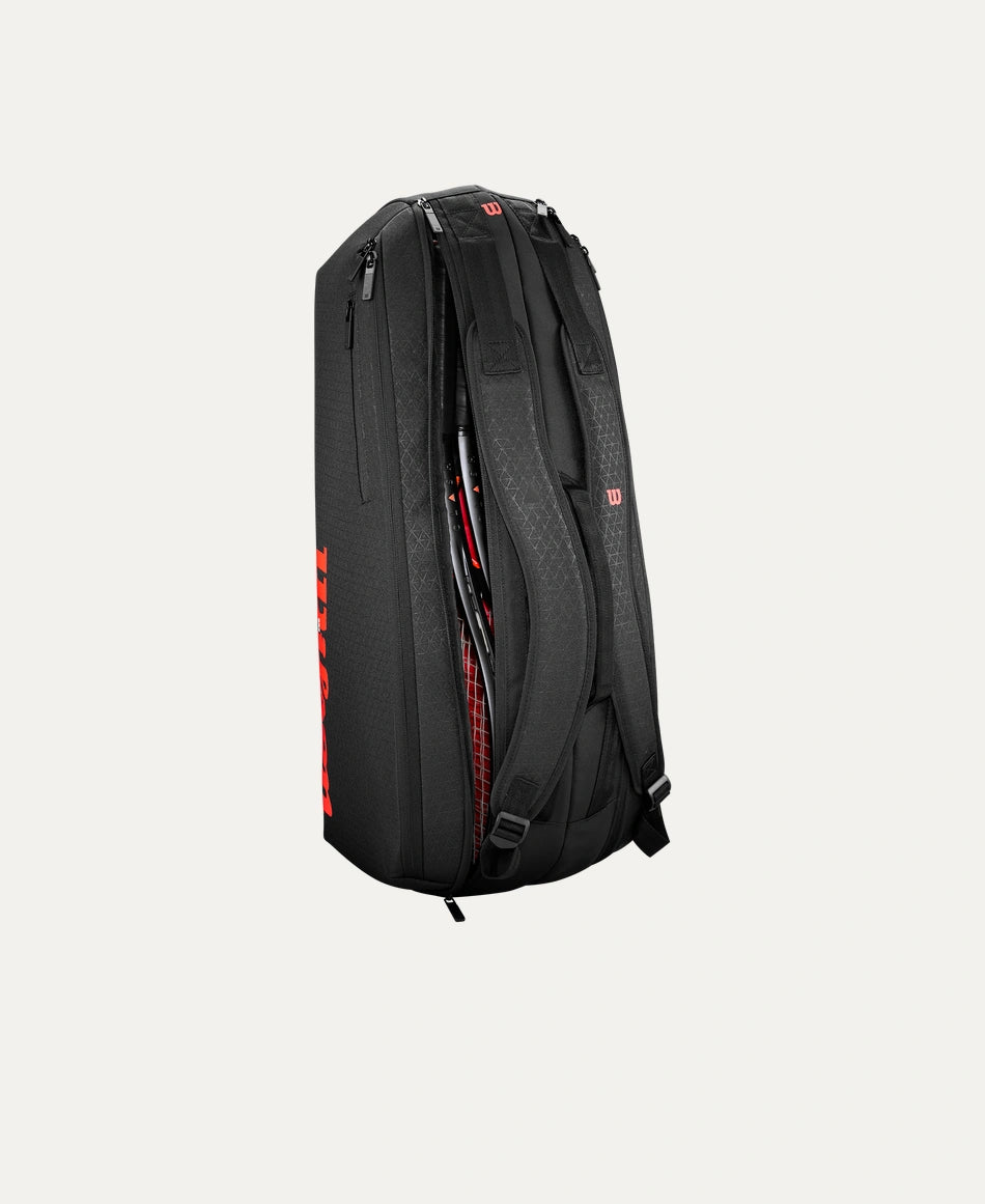 Wilson Clash v3 Super Tour Tennis Bag 6-Pack | Premium Tennis Gear for Players & Coaches | Perfect for Tournaments, Practice & Travel